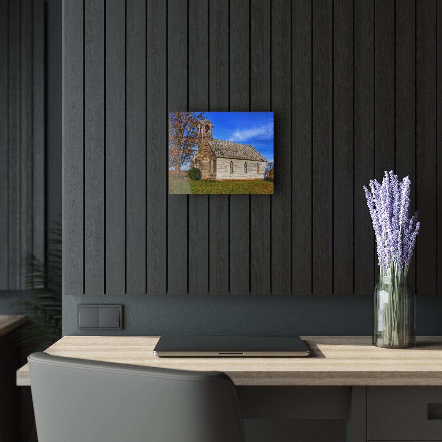U R There Photography Schoolhouse of Marlette Road I Rustic Farmhouse Acrylic Wall Print