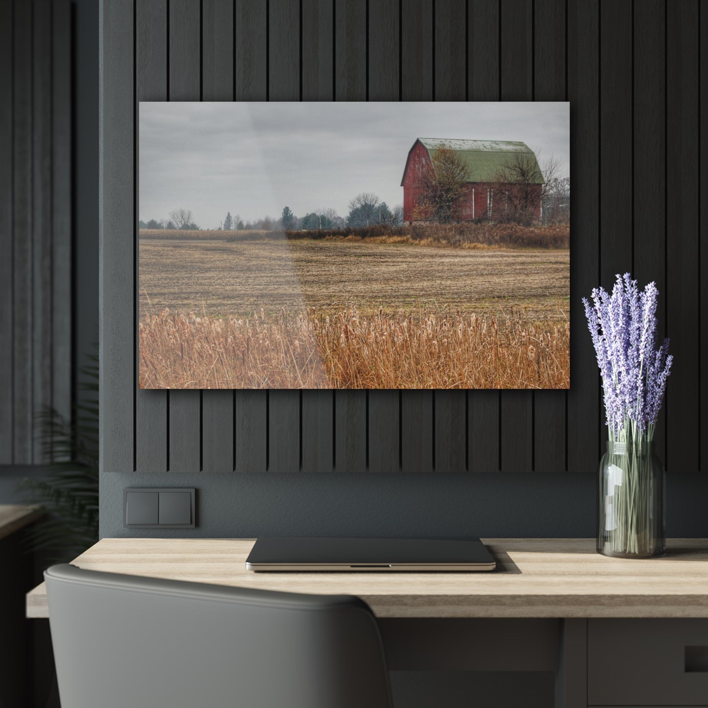 U R There Photography Bowers Road Red IV Rustic Farmhouse Acrylic Wall Print