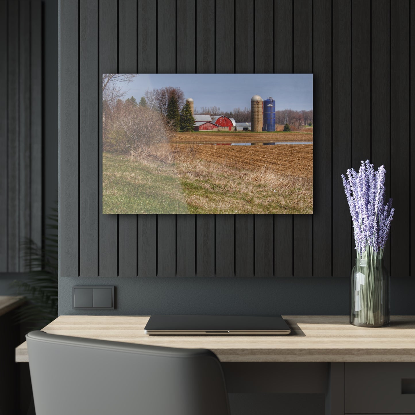 U R There Photography M-24 Northern Reds Farm Rustic Farmhouse Acrylic Wall Print
