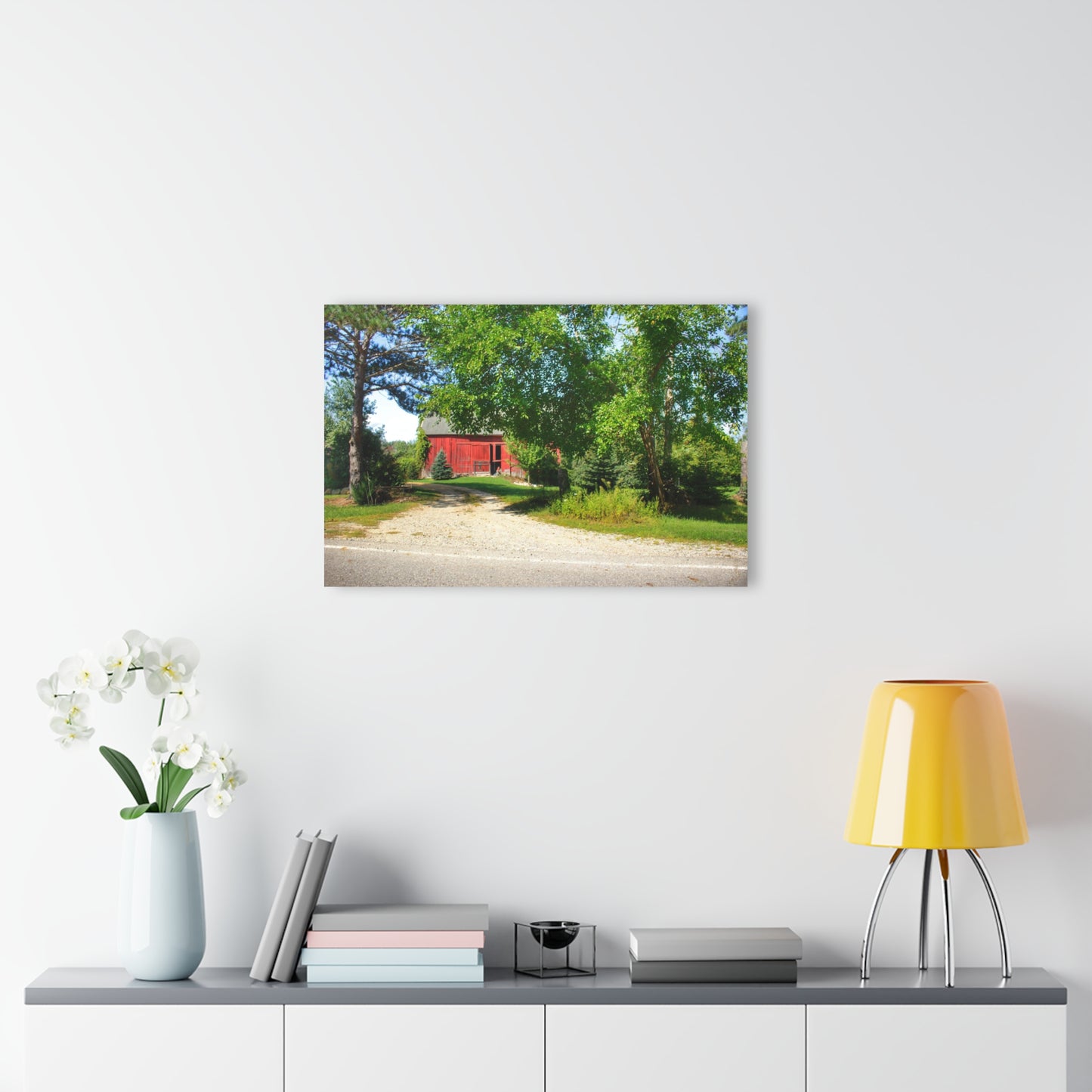 U R There Photography Caro Hidden Red Rustic Farmhouse Acrylic Wall Print