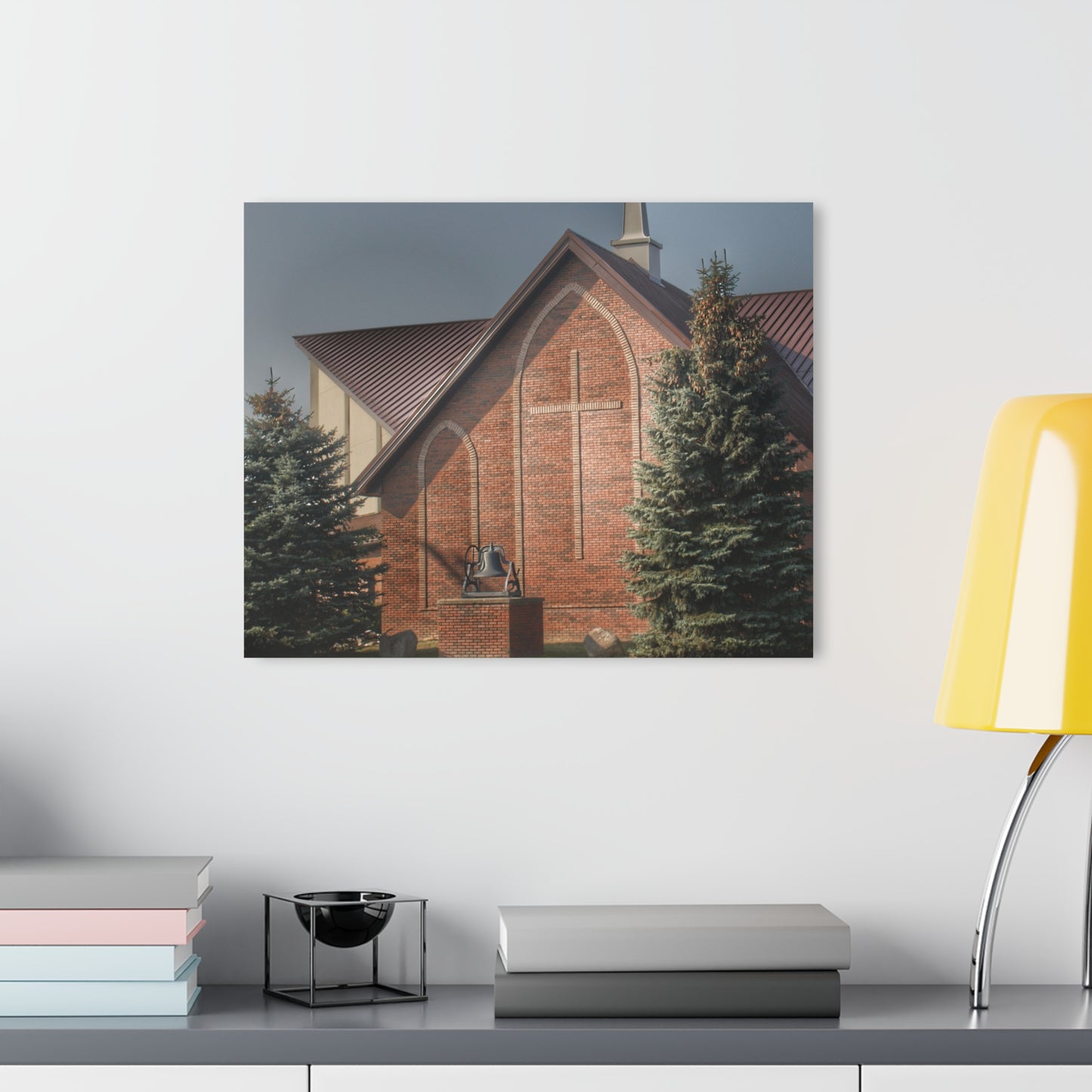 U R There Photography Church on Irish Road Rustic Farmhouse Acrylic Wall Print
