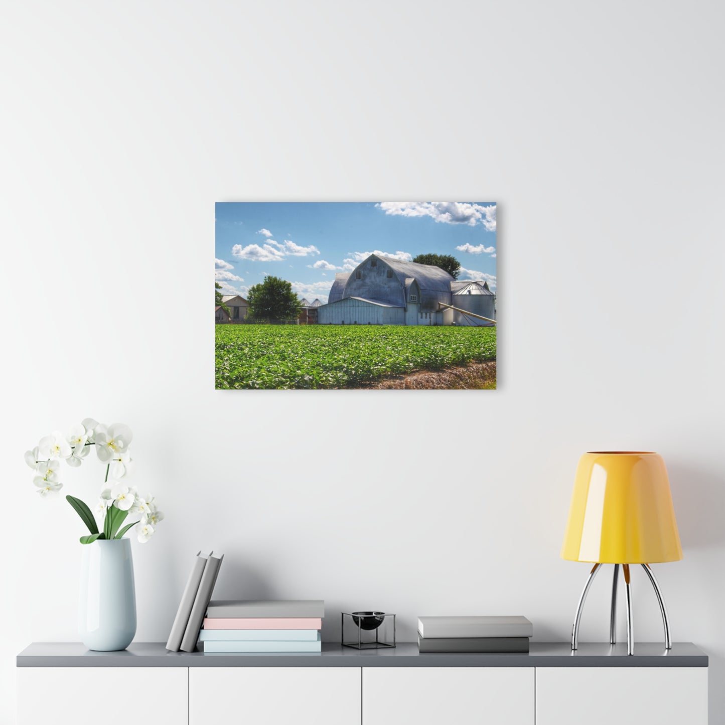 U R There Photography Canada Road White Rustic Farmhouse Acrylic Wall Print