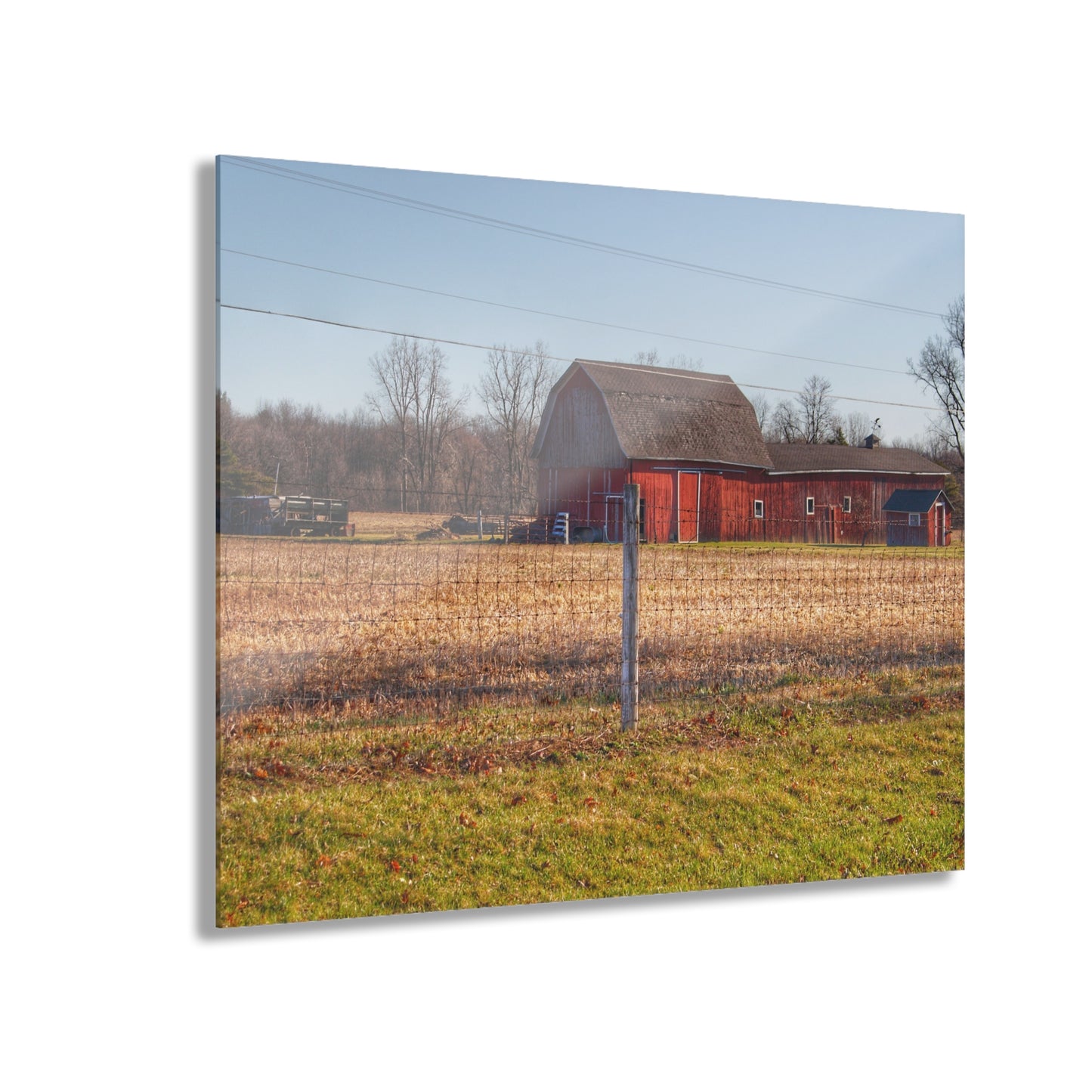 U R There Photography Pratt Road Little Red Rustic Farmhouse Acrylic Wall Print