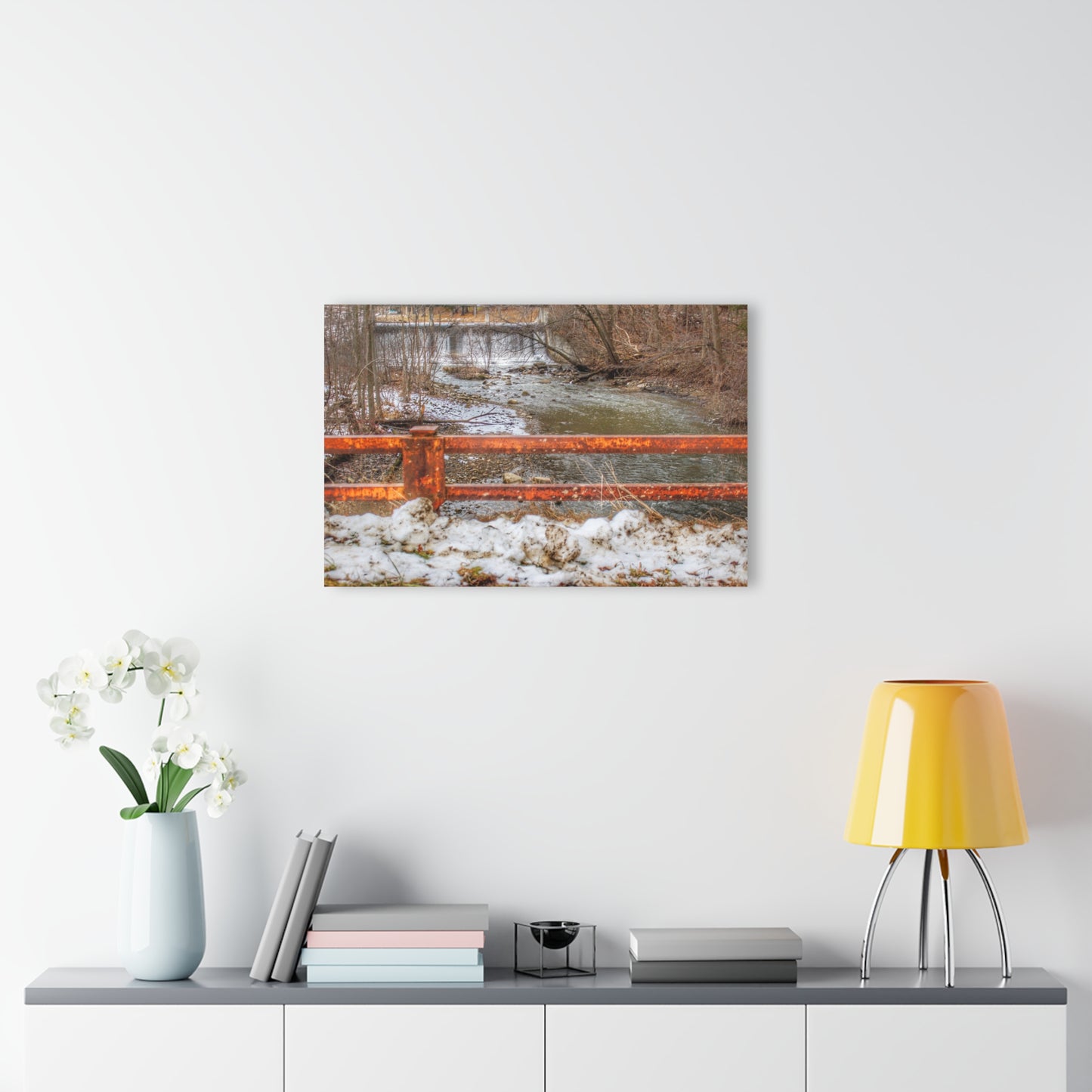 U R There Photography Piersonville Road Dam Rustic Farmhouse Acrylic Wall Print