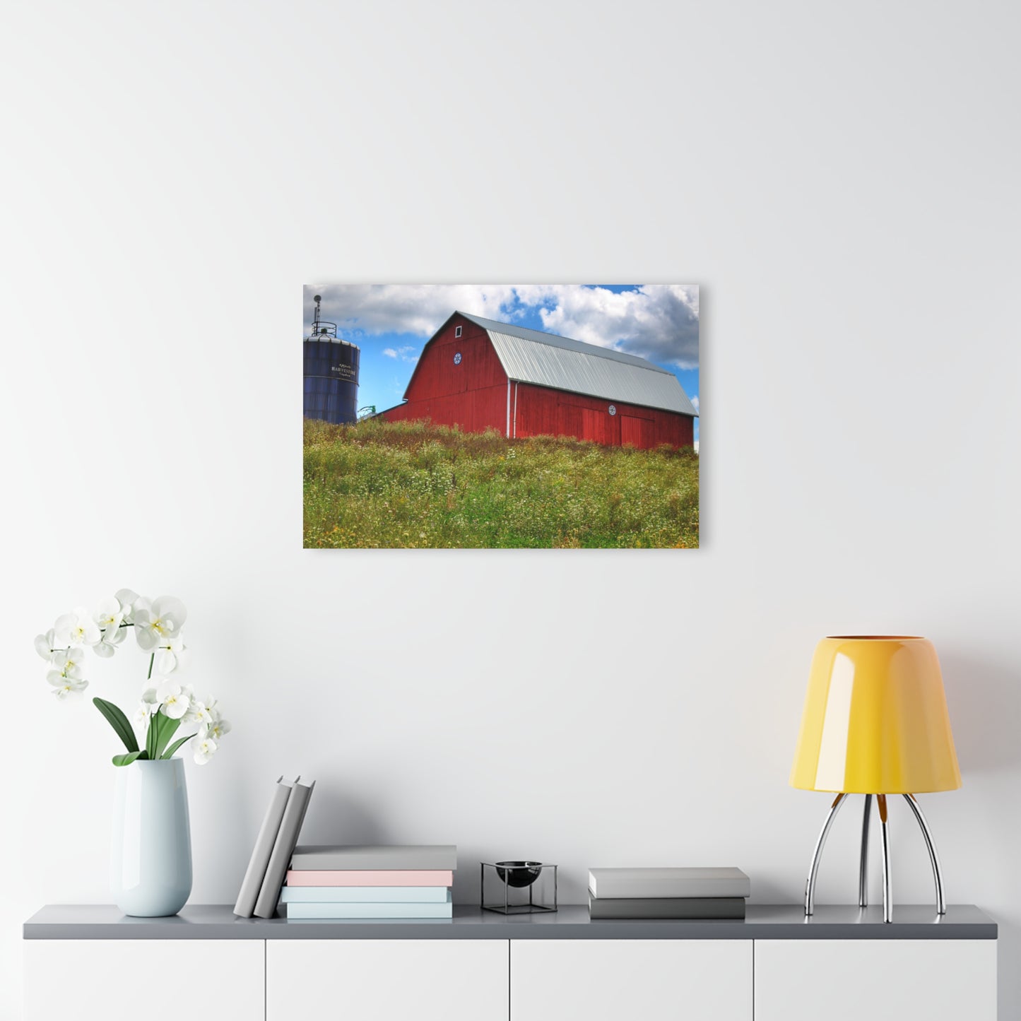 U R There Photography South Henderson Road Hilltop Red III Rustic Farmhouse Acrylic Wall Print