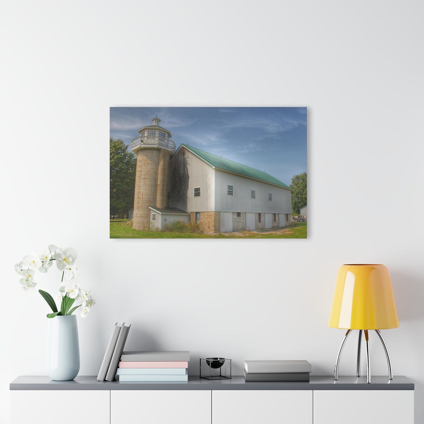 U R There Photography Phelps Road Lighthouse Barn I Rustic Farmhouse Acrylic Wall Print