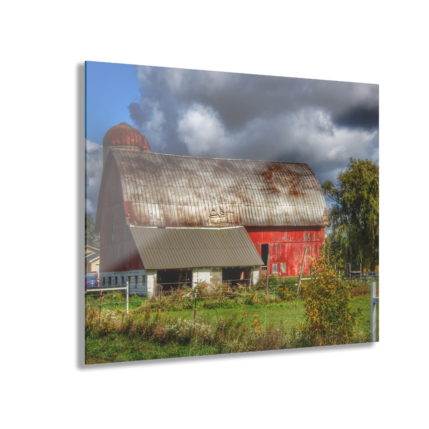 U R There Photography Washburn Rusted Red Rustic Farmhouse Acrylic Wall Print