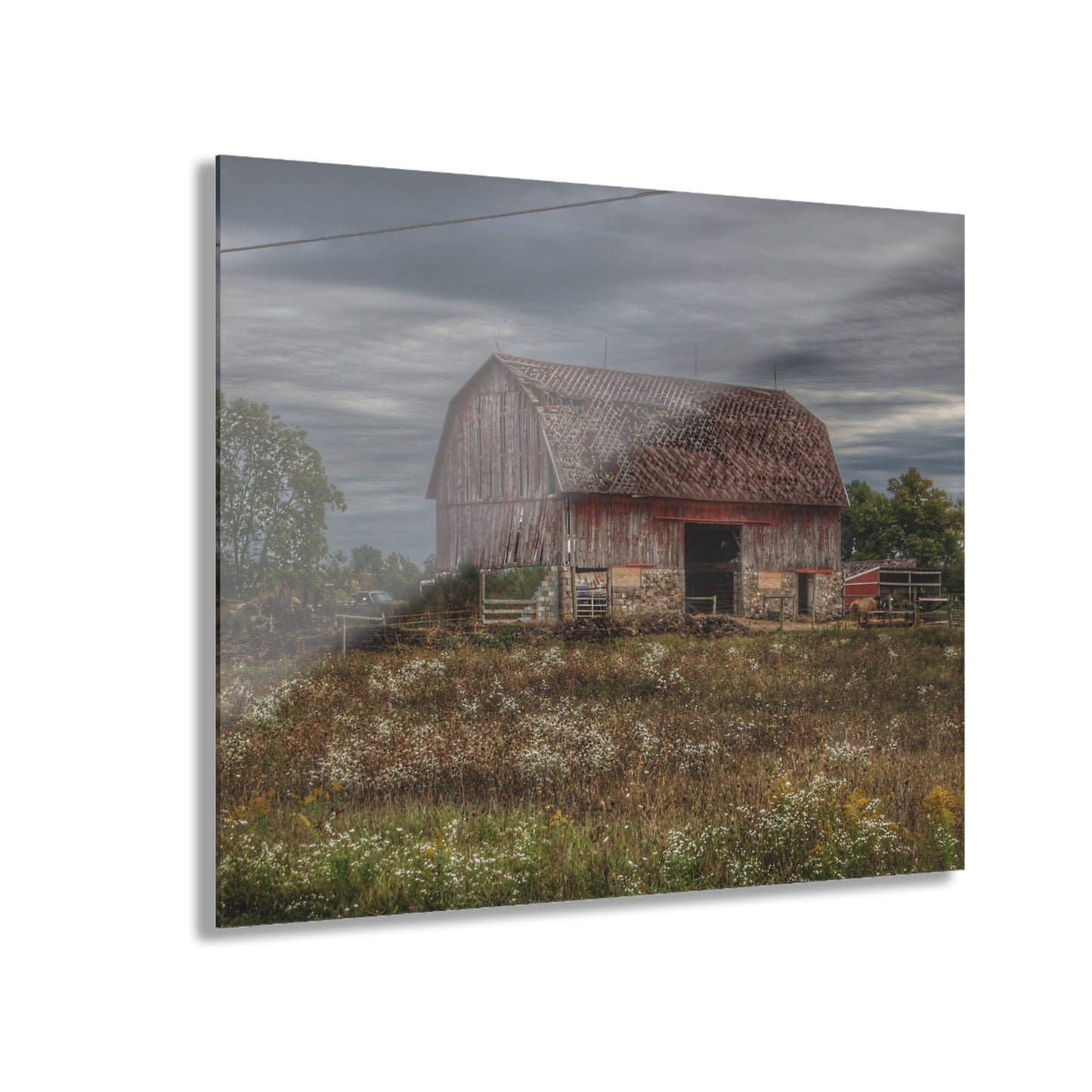 U R There Photography Old Marathon Red Rustic Farmhouse Acrylic Wall Print