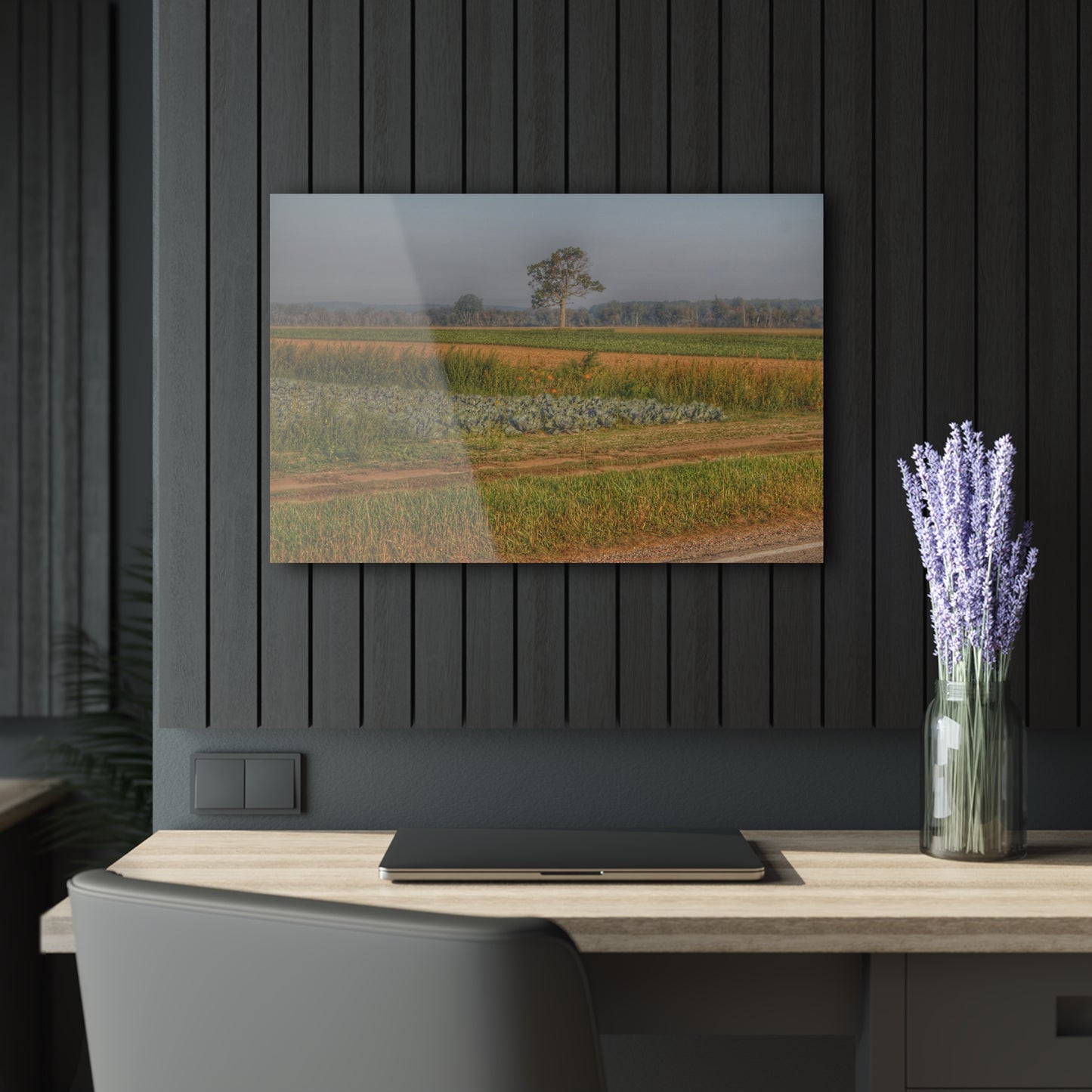 U R There Photography Cabbage and Pumpkin Patch Rustic Farmhouse Acrylic Wall Print