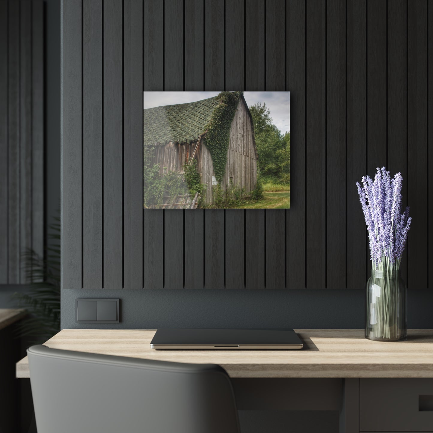 U R There Photography Chambers Grey Rustic Farmhouse Acrylic Wall Print