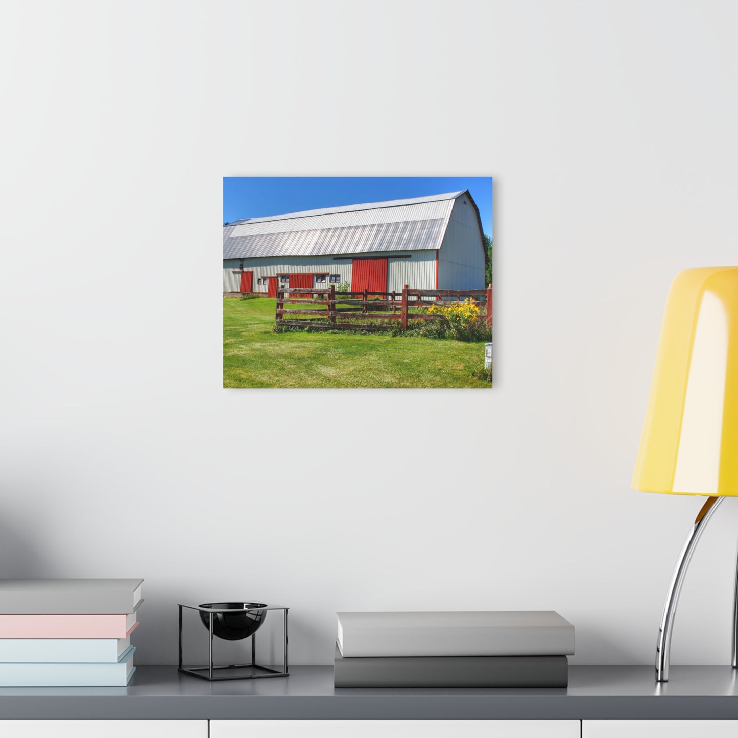 U R There Photography Bishop Road Beyond the Fence Rustic Farmhouse Acrylic Wall Print