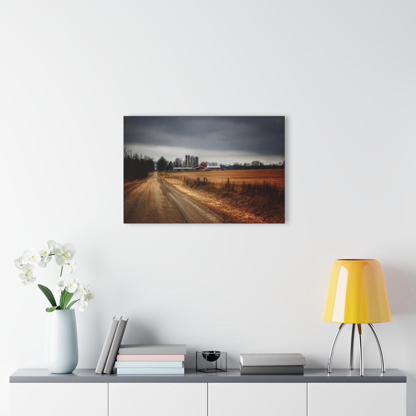 U R There Photography Across the Field on Daley Road Rustic Farmhouse Acrylic Wall Print