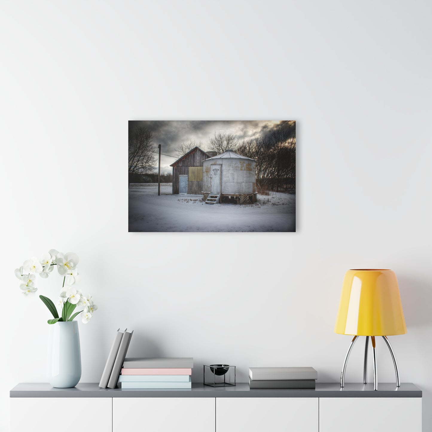 U R There Photography Vassar Silo and Shack Rustic Farmhouse Acrylic Wall Print