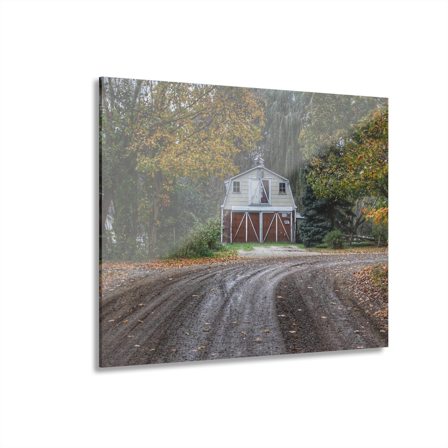 U R There Photography Barn at the Bend Rustic Farmhouse Acrylic Wall Print