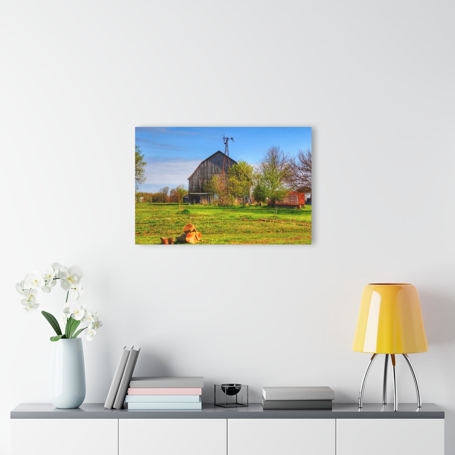 U R There Photography Sohn Road Grey Rustic Farmhouse Acrylic Wall Print