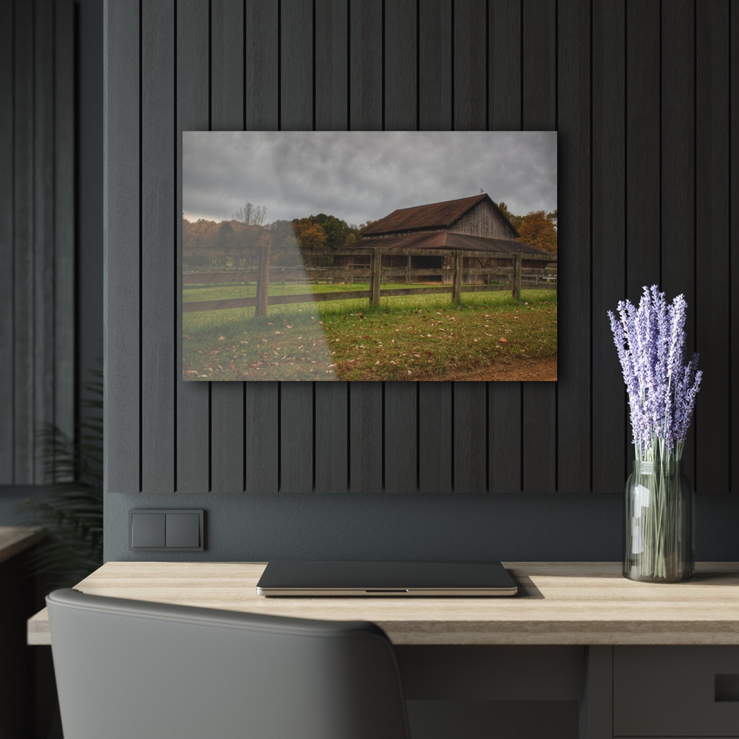 U R There Photography Chalet Grey I Rustic Farmhouse Acrylic Wall Print