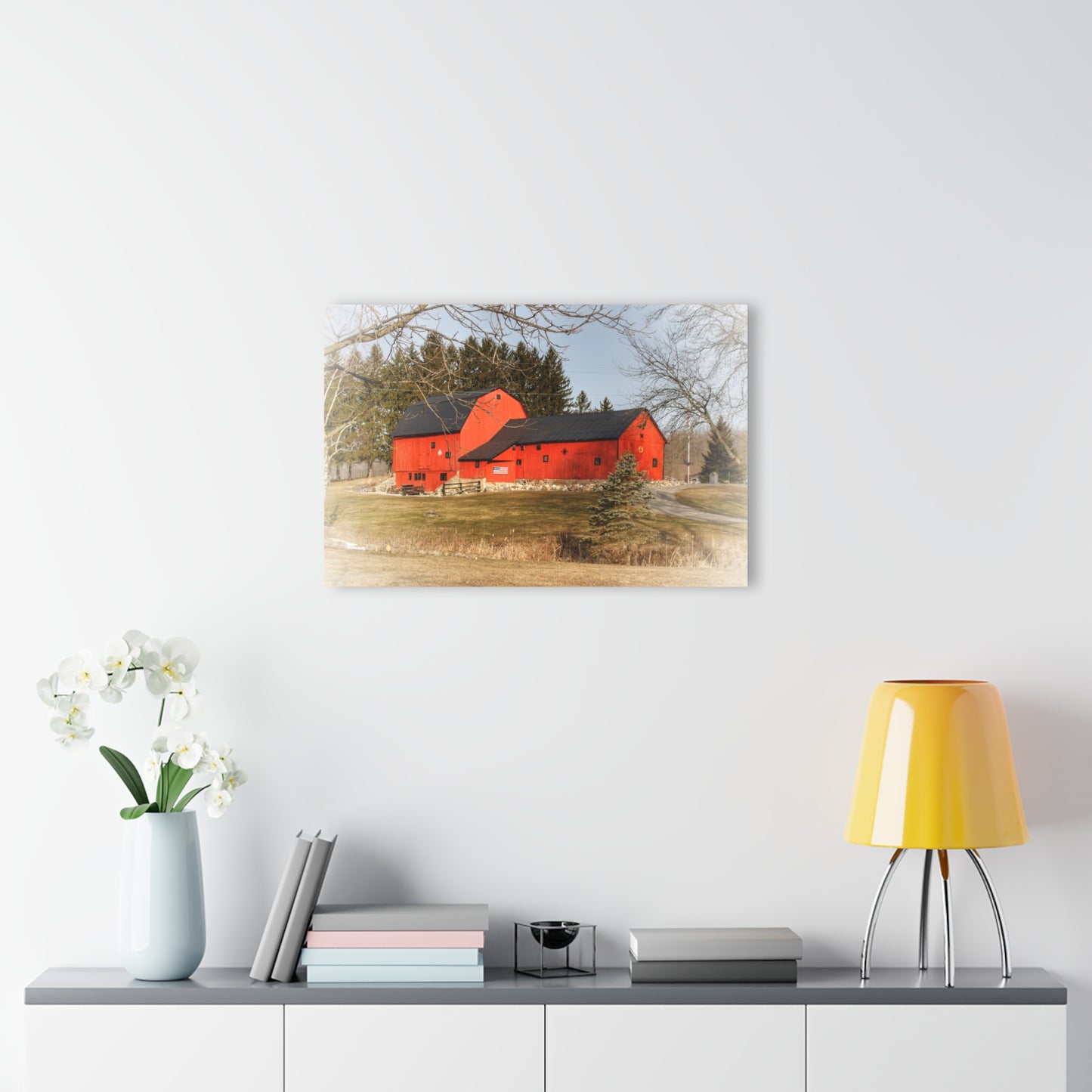 U R There Photography Thomas Road Patriot Barn Rustic Farmhouse Acrylic Wall Print