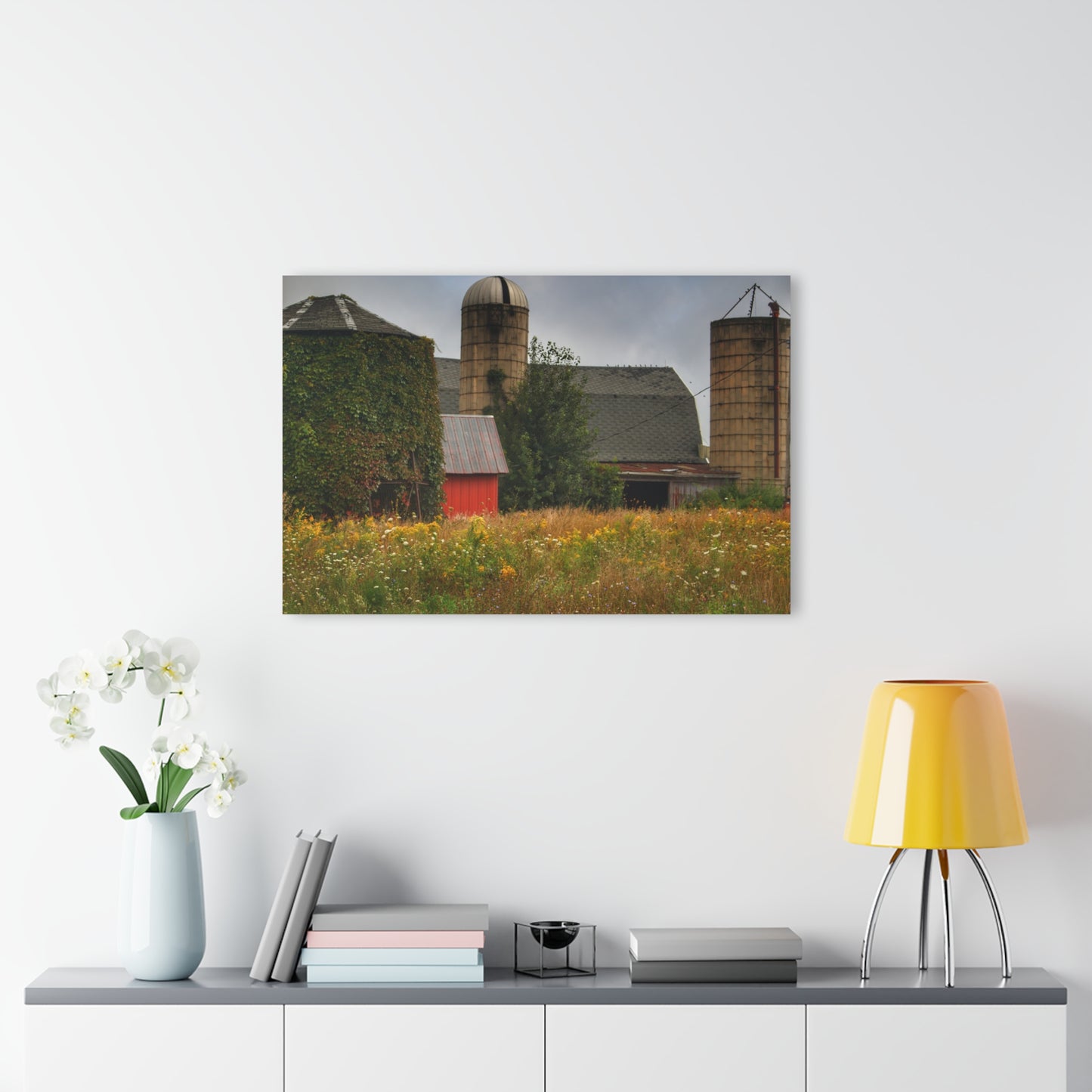 U R There Photography Silos of Otisville Rustic Farmhouse Acrylic Wall Print
