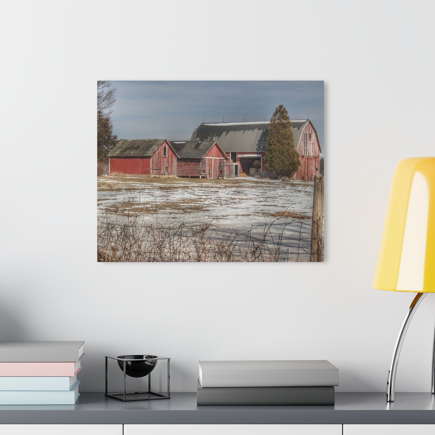 U R There Photography Wilder Road Reds Rustic Farmhouse Acrylic Wall Print