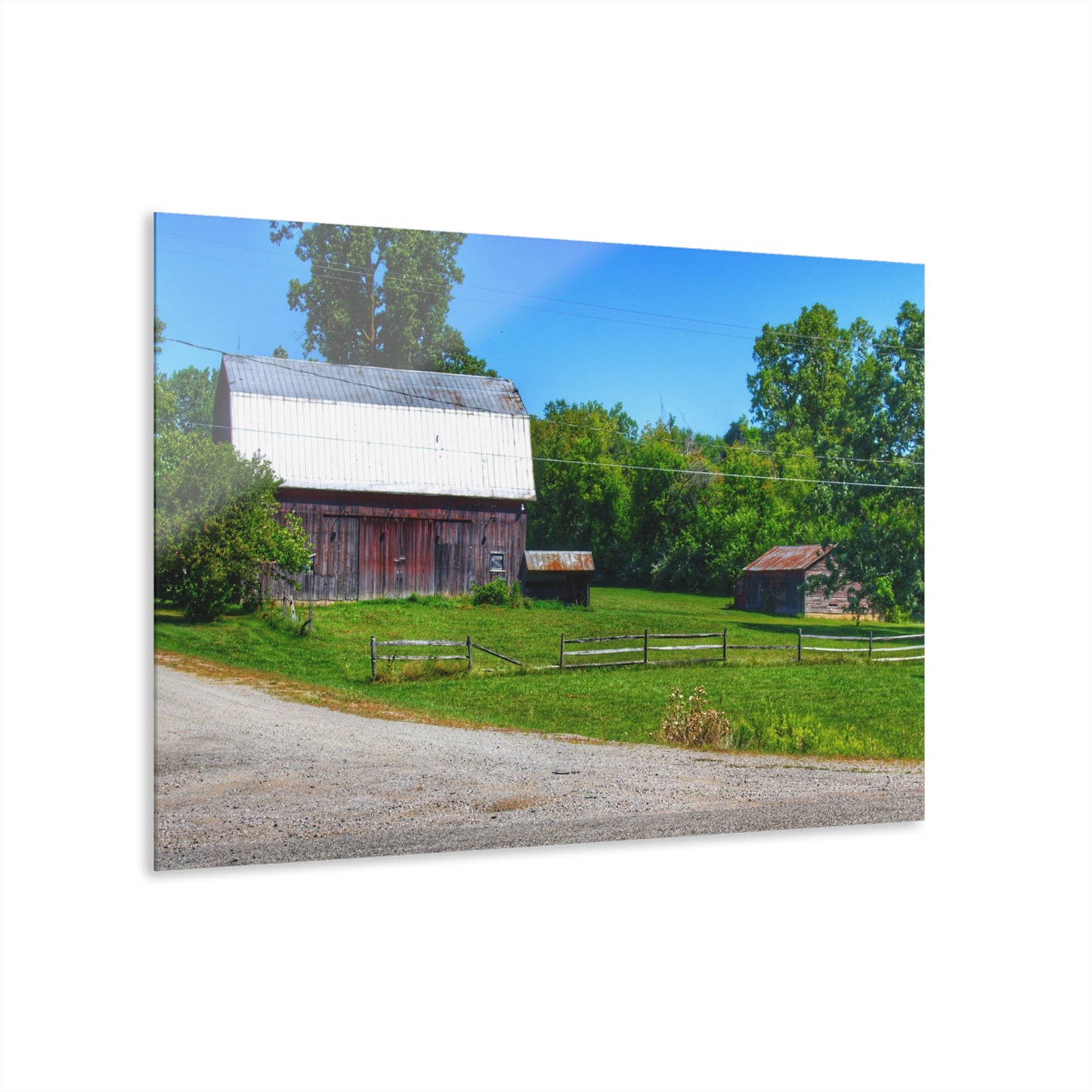 U R There Photography Vienna Road Greys Rustic Farmhouse Acrylic Wall Print
