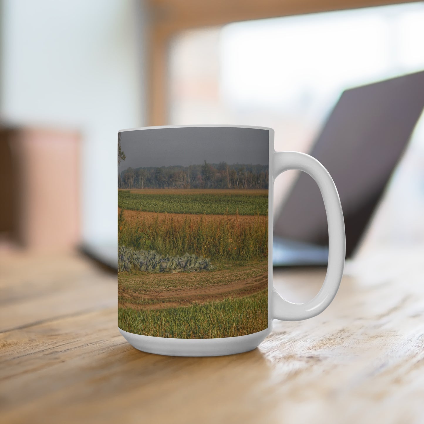 Rustic Farmhouse Coffee Mug featuring Cabbage and Pumpkin Patch
