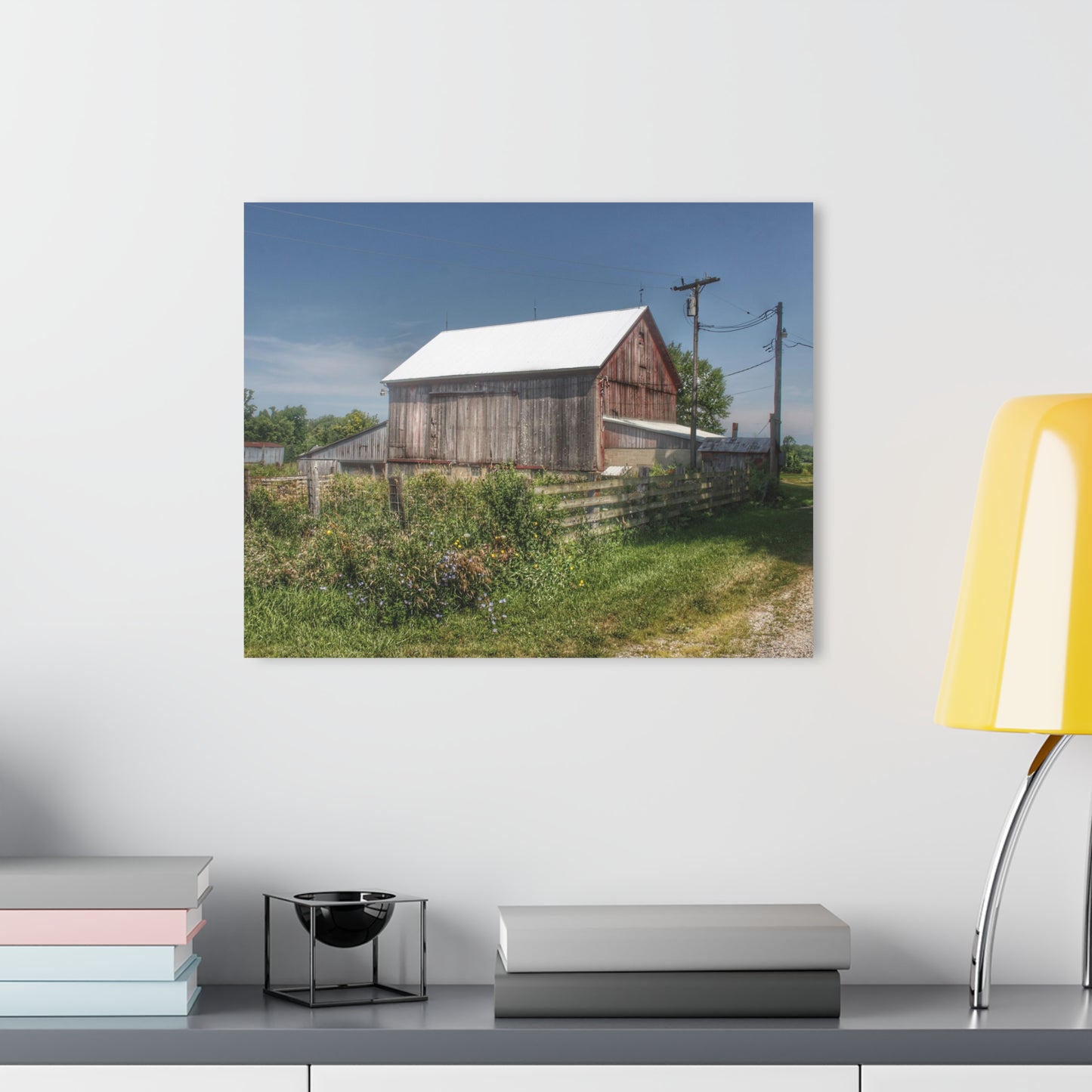 U R There Photography Castle Road Cow Barn I Rustic Farmhouse Acrylic Wall Print