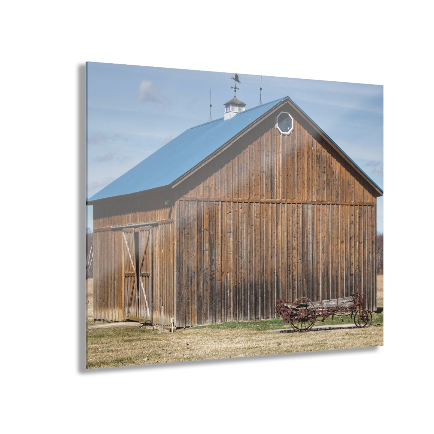 U R There Photography Barn and Buggy Rustic Farmhouse Acrylic Wall Print
