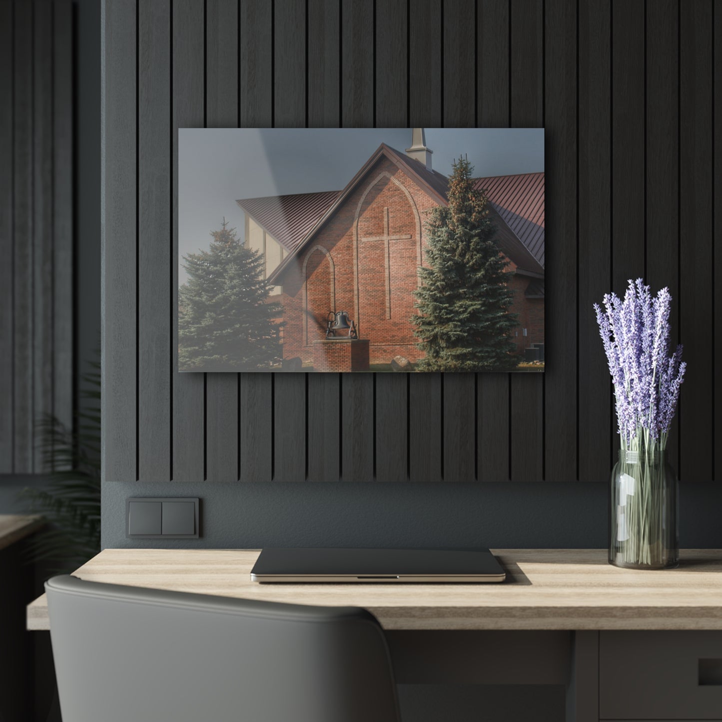 U R There Photography Church on Irish Road Rustic Farmhouse Acrylic Wall Print
