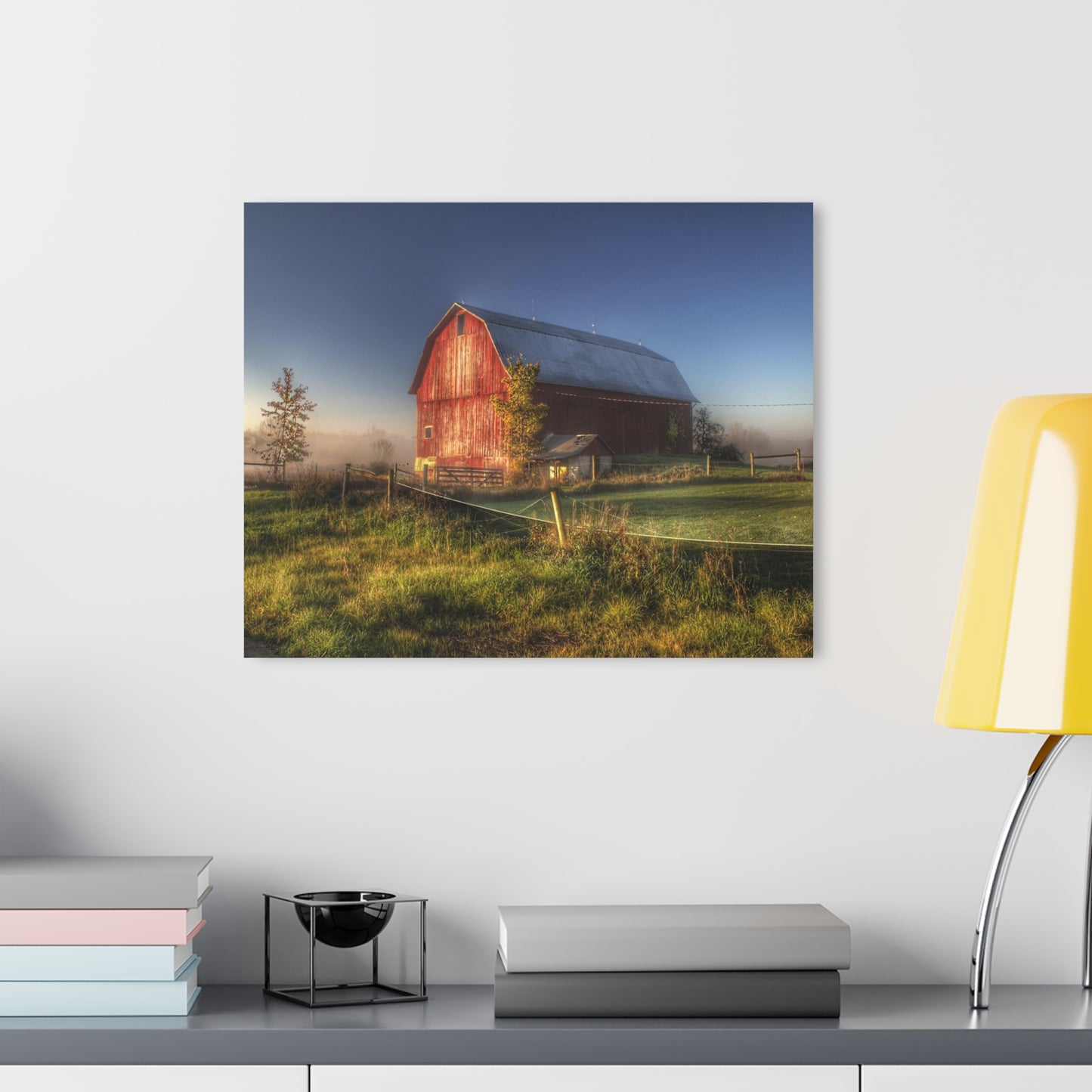 U R There Photography Columbiaville Red I Rustic Farmhouse Acrylic Wall Print