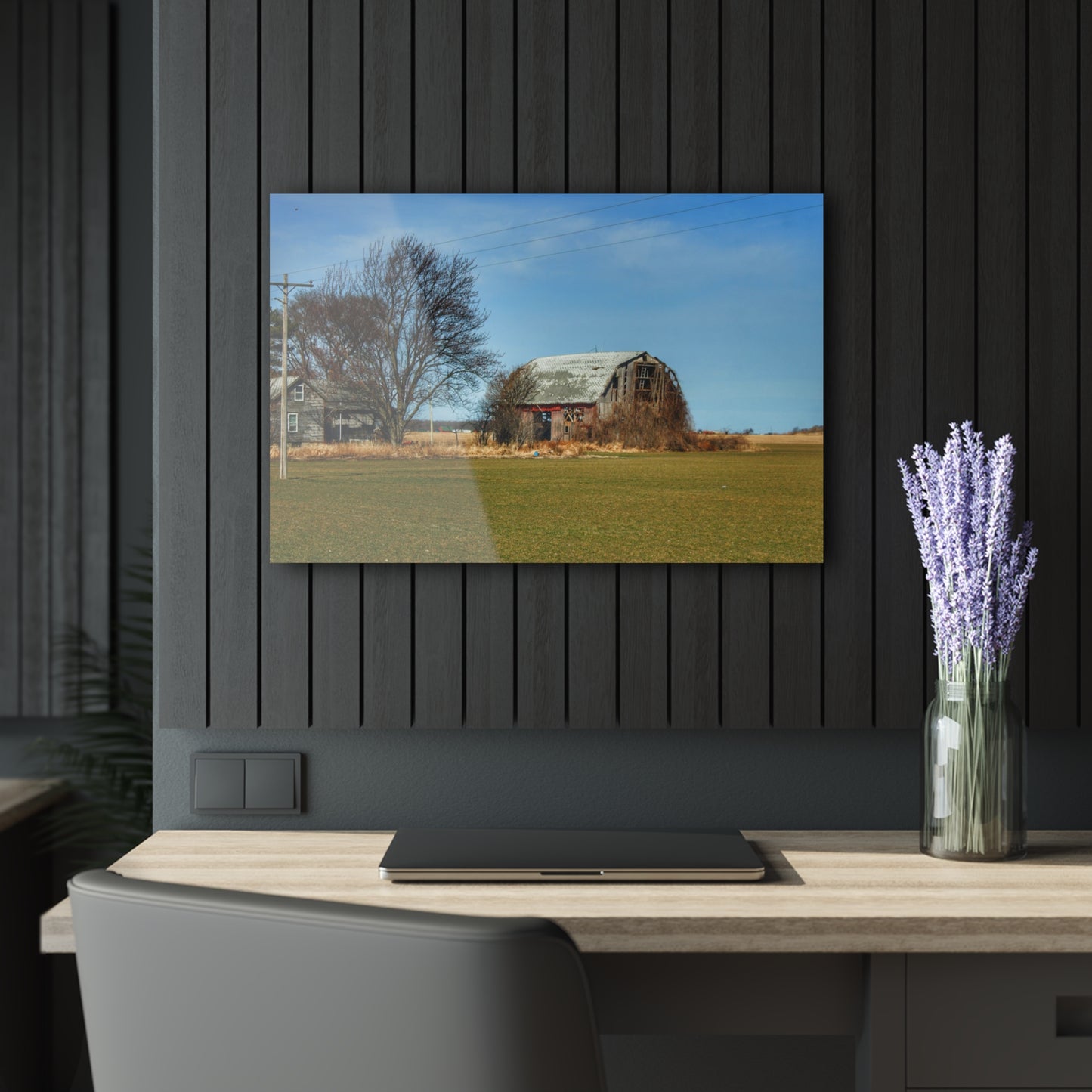 U R There Photography Bay City - Forestville Forgotten Grey Rustic Farmhouse Acrylic Wall Print