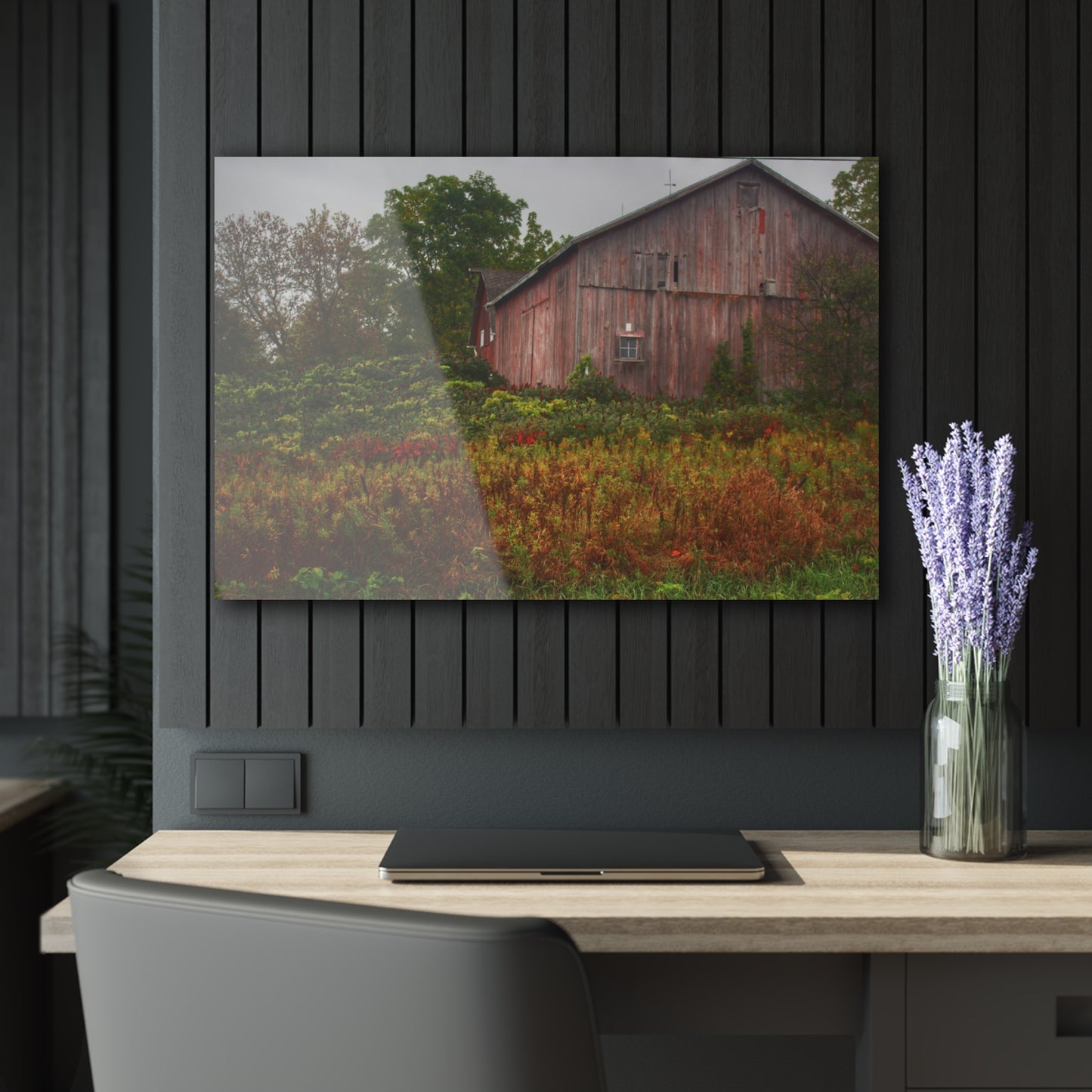 U R There Photography Washburn Roadside Reds Rustic Farmhouse Acrylic Wall Print