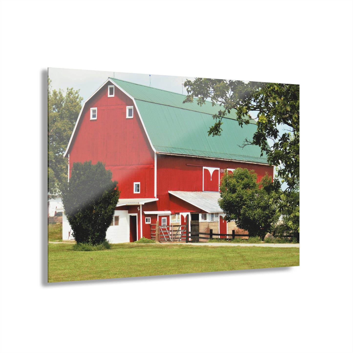 U R There Photography Stewart Road Red II Rustic Farmhouse Acrylic Wall Print
