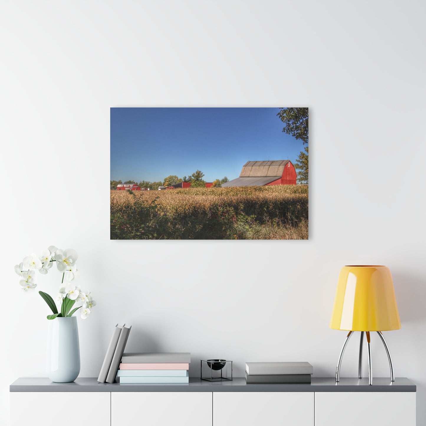 U R There Photography Red Saltbox Barn Rustic Farmhouse Acrylic Wall Print