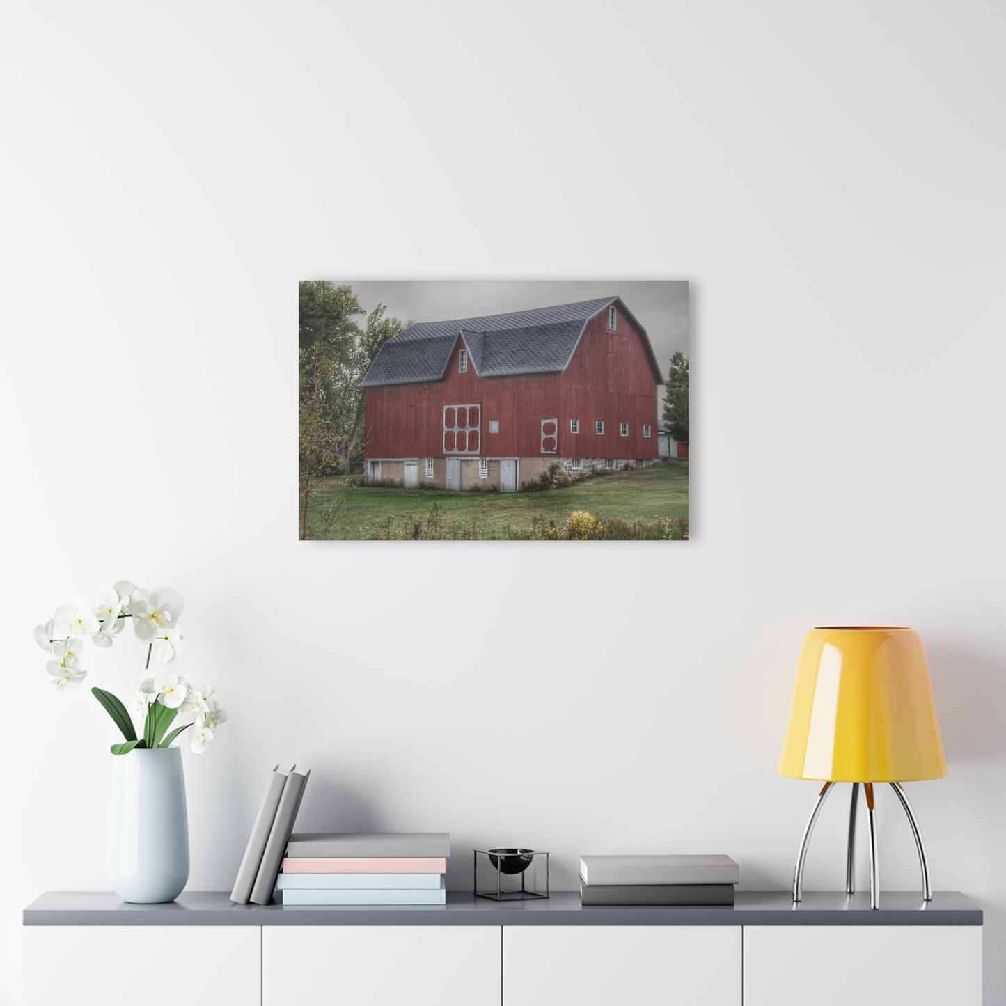 U R There Photography Vassar Road Red I Rustic Farmhouse Acrylic Wall Print