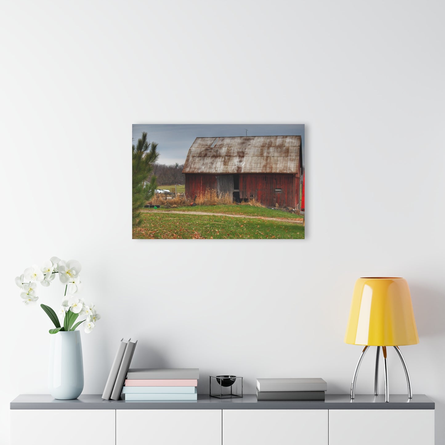 U R There Photography Castle Road Relic Red Rustic Farmhouse Acrylic Wall Print