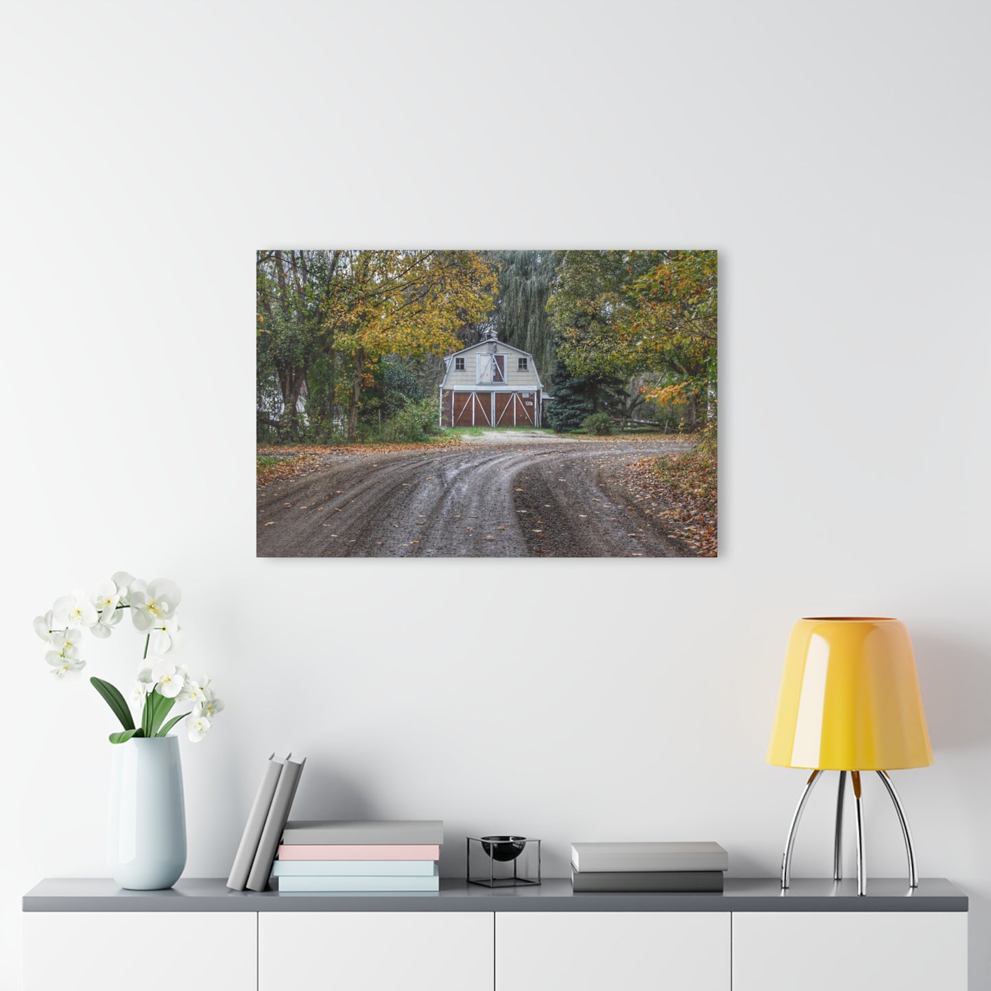 U R There Photography Barn at the Bend Rustic Farmhouse Acrylic Wall Print
