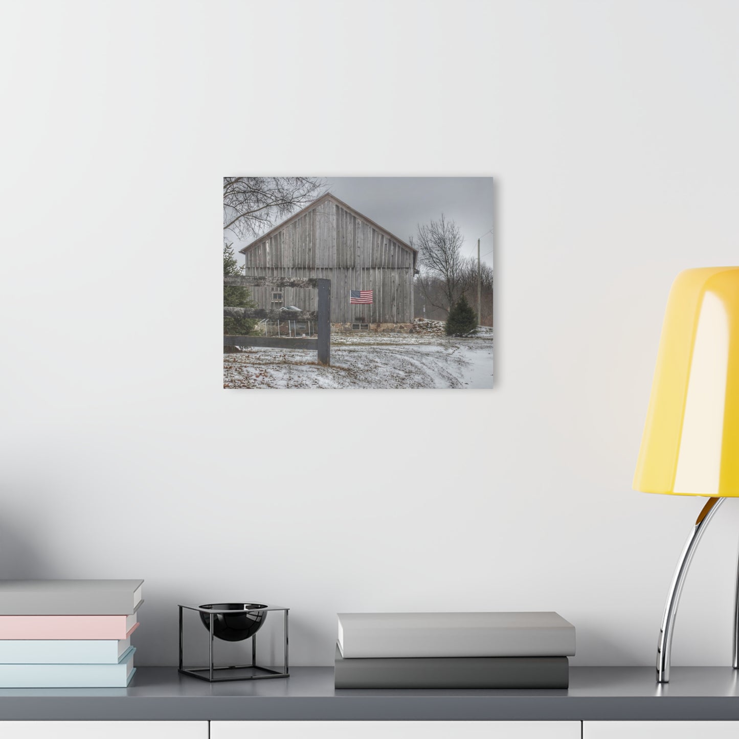 U R There Photography Sutton Road Patriot Grey I Rustic Farmhouse Acrylic Wall Print