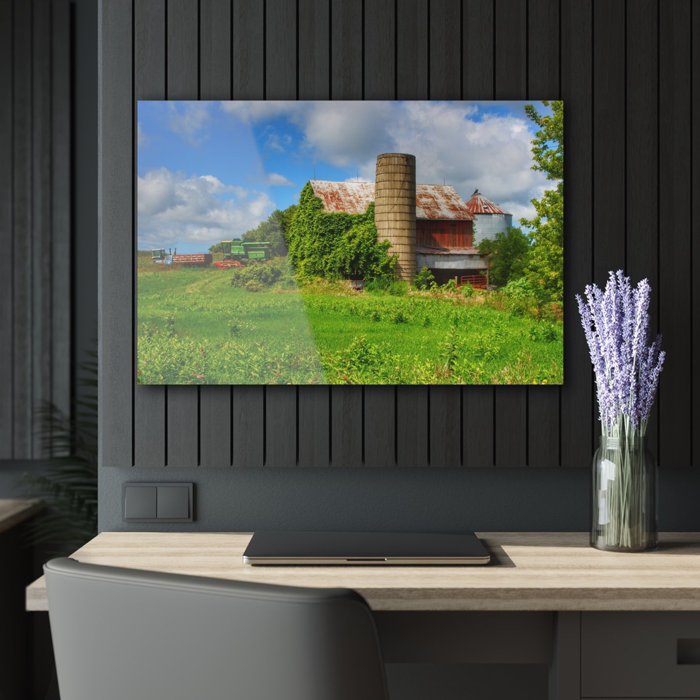 U R There Photography Slattery Rusted Red Rustic Farmhouse Acrylic Wall Print