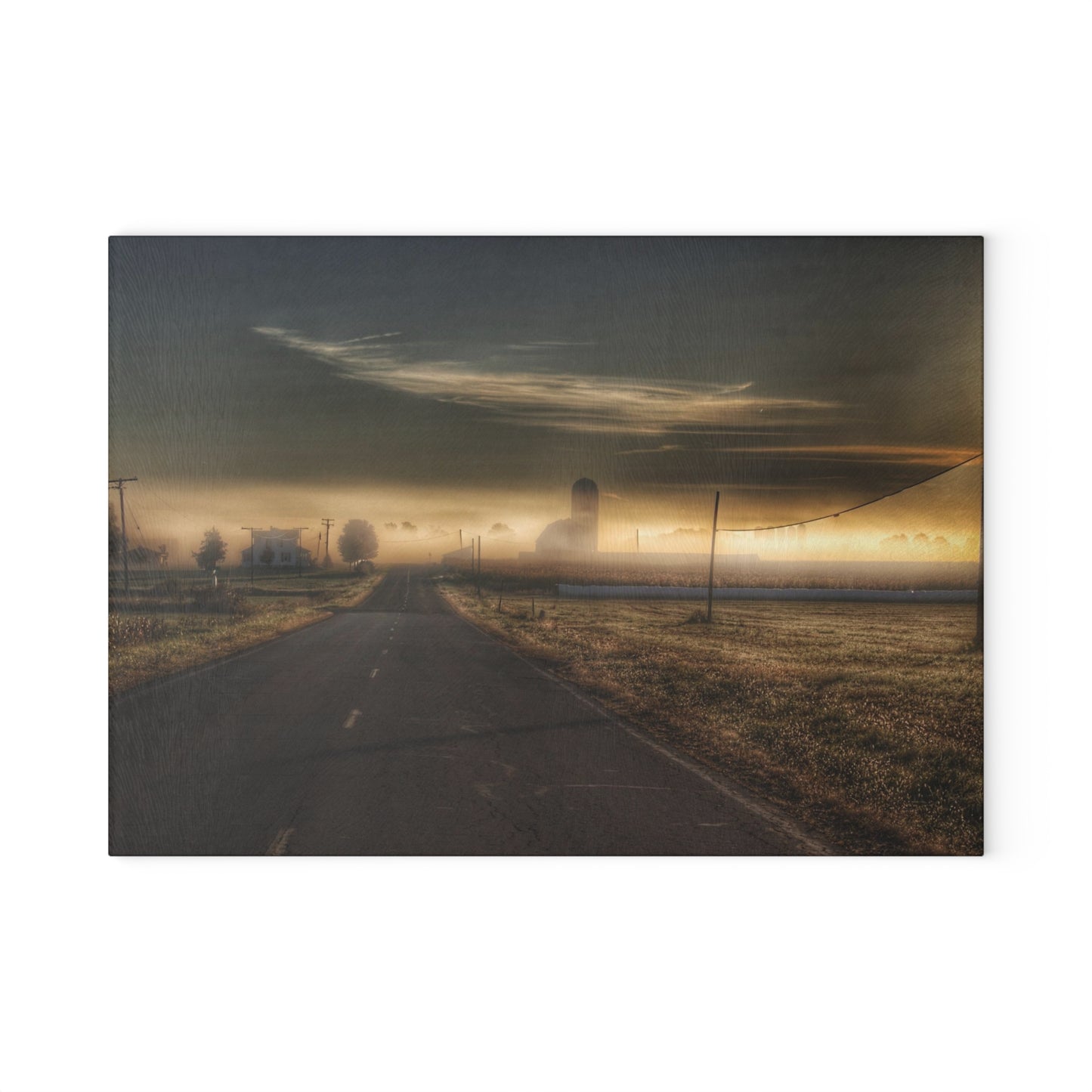 U R There Photography By Dawns Early Light Rustic Farmhouse Tempered-Glass Cutting Board