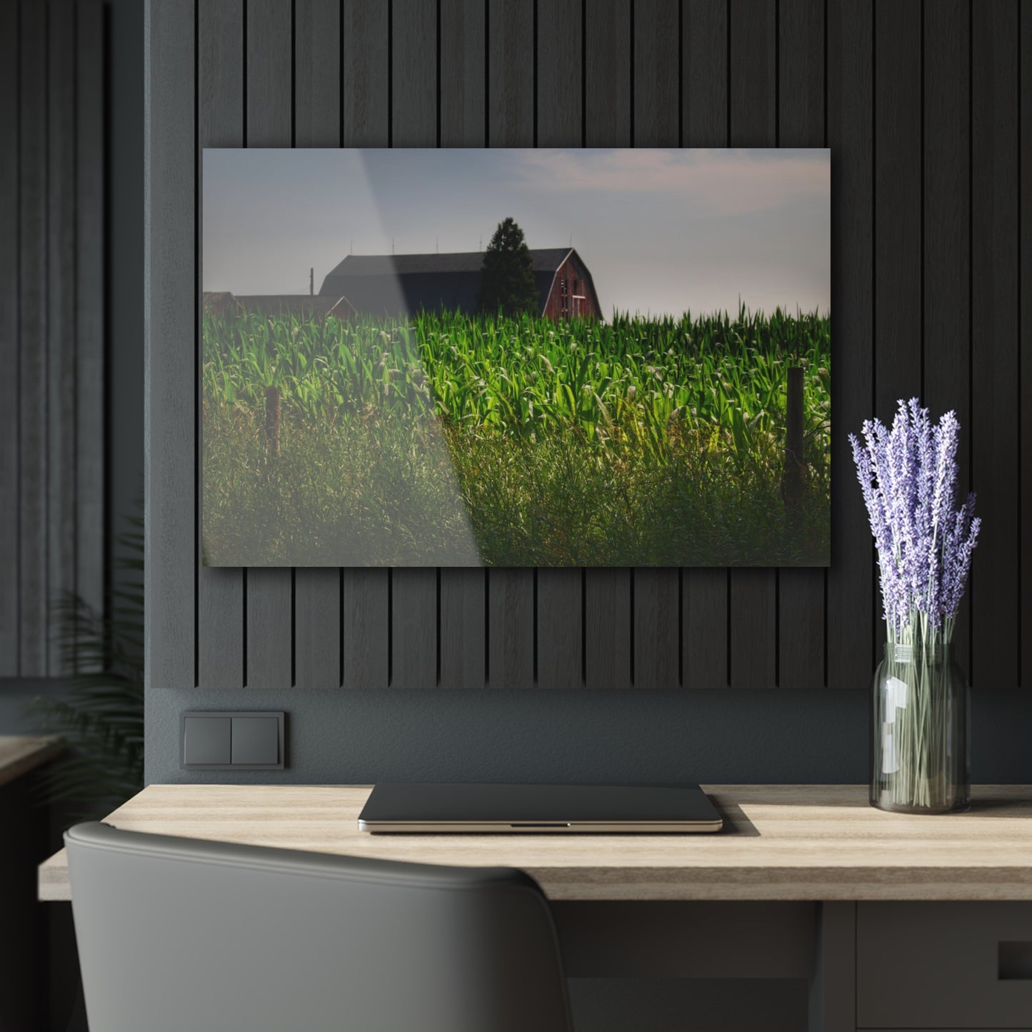 U R There Photography Beyond the Corn in Metamora Rustic Farmhouse Acrylic Wall Print