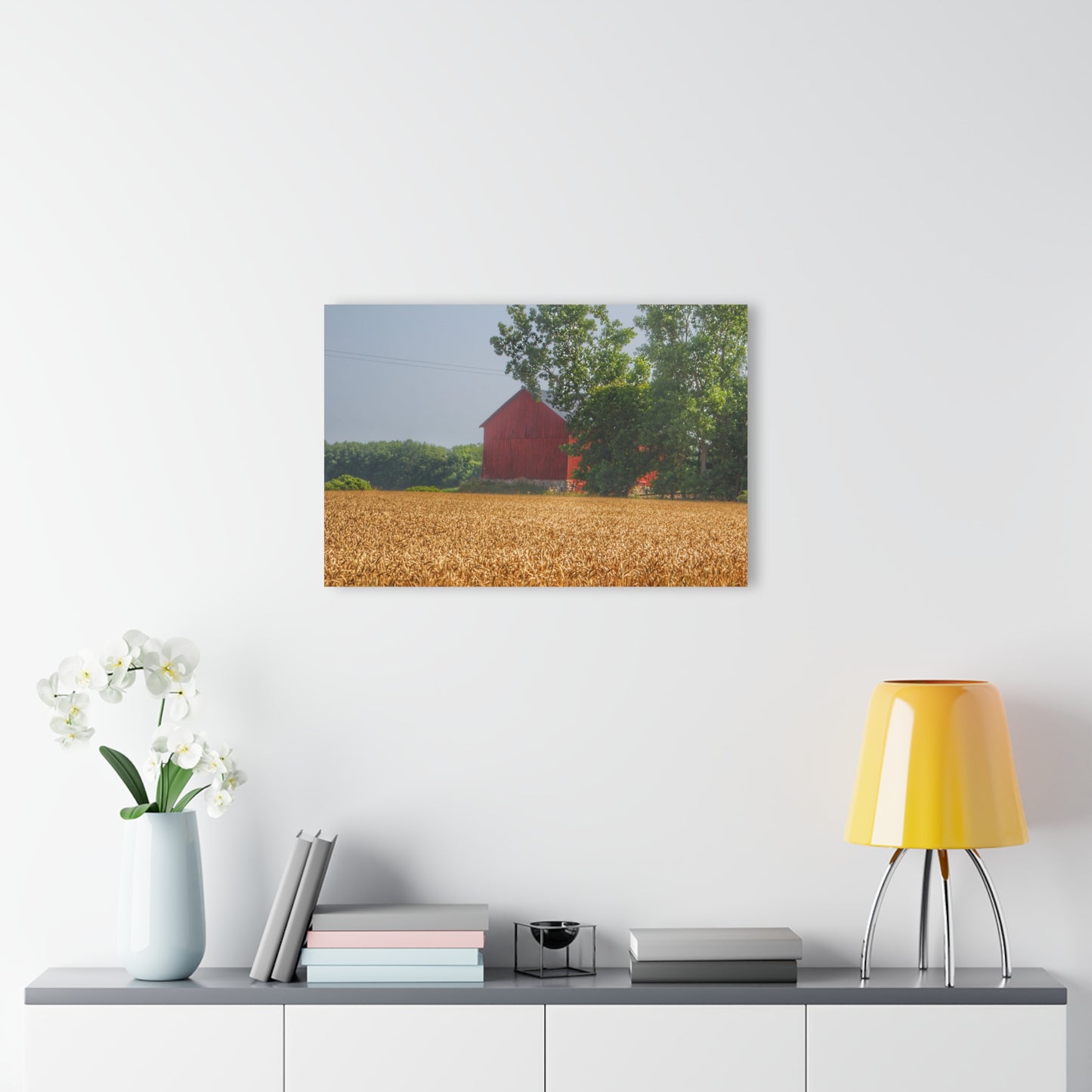U R There Photography Tubspring Road Hidden Red Rustic Farmhouse Acrylic Wall Print