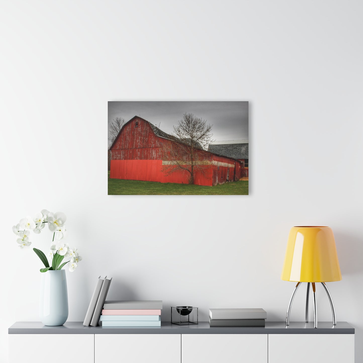 U R There Photography Almont Reds Rustic Farmhouse Acrylic Wall Print