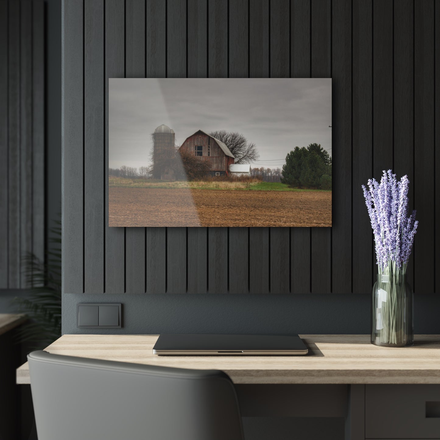 U R There Photography Reinelt Road Red Rustic Farmhouse Acrylic Wall Print