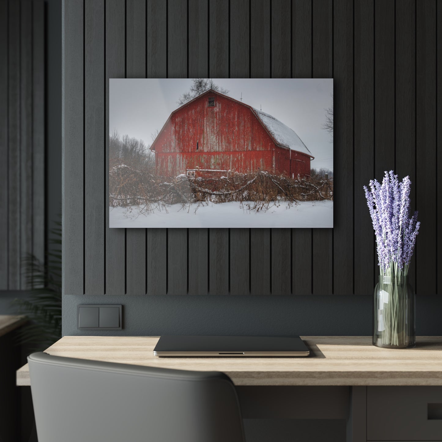 U R There Photography Hadley Road Barn at the Bend Rustic Farmhouse Acrylic Wall Print
