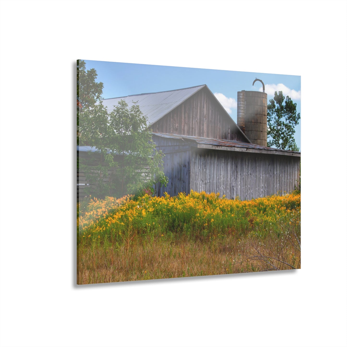 U R There Photography Church Road Grey II Rustic Farmhouse Acrylic Wall Print