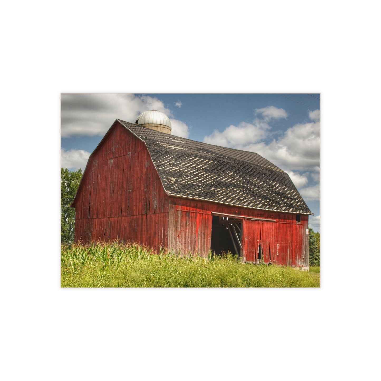 Rustic Farmhouse Wall Tile featuring Hollenbeck Road Red I
