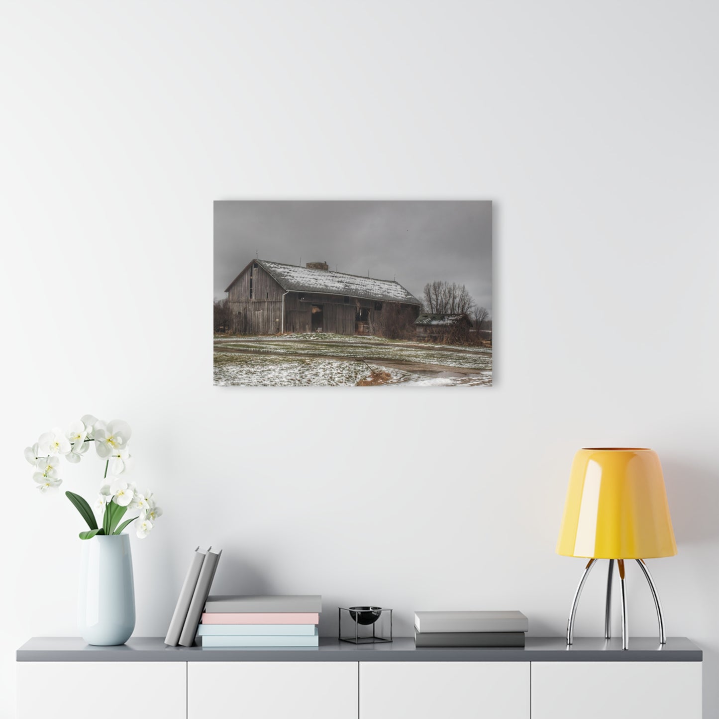 U R There Photography Wilder Road Grey in Spring Rustic Farmhouse Acrylic Wall Print
