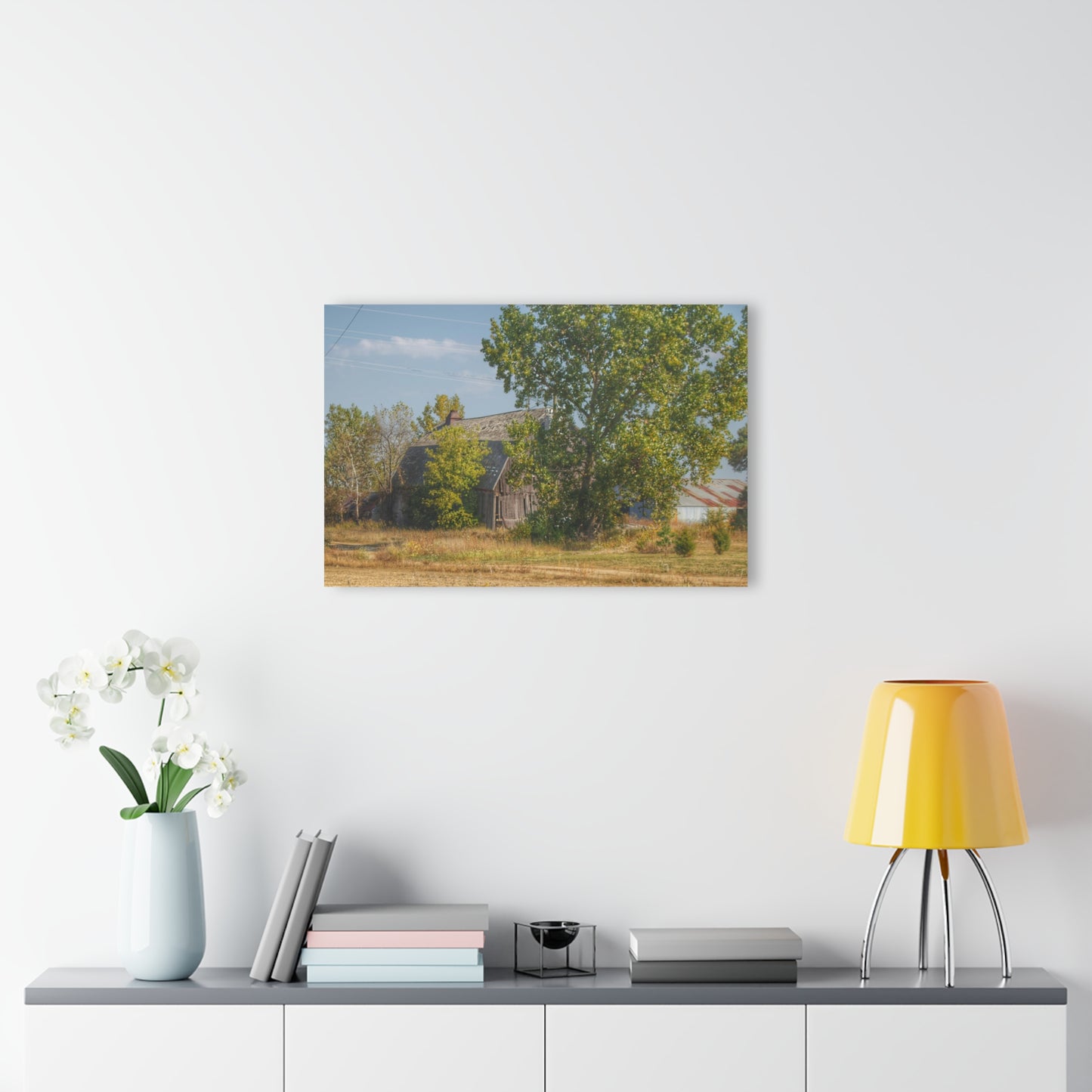 U R There Photography Barnes Road Grey Rustic Farmhouse Acrylic Wall Print