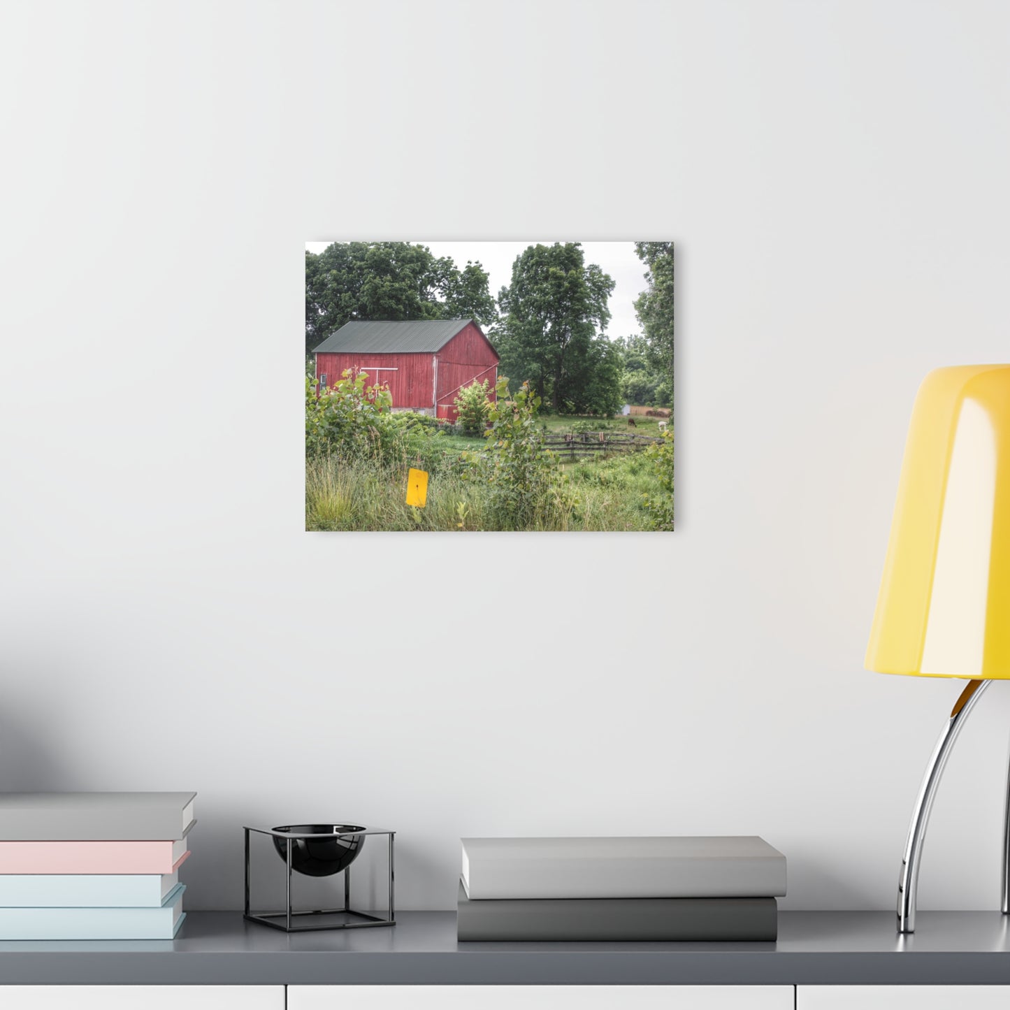 U R There Photography Clifford Road Alpaca Barn Rustic Farmhouse Acrylic Wall Print