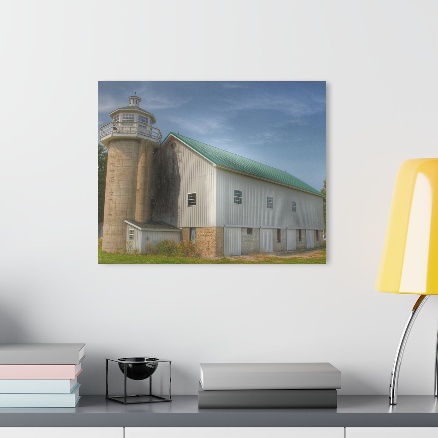 U R There Photography Phelps Road Lighthouse Barn I Rustic Farmhouse Acrylic Wall Print